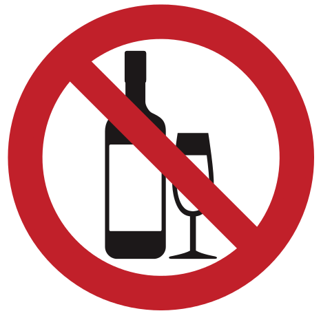 no to alcohol