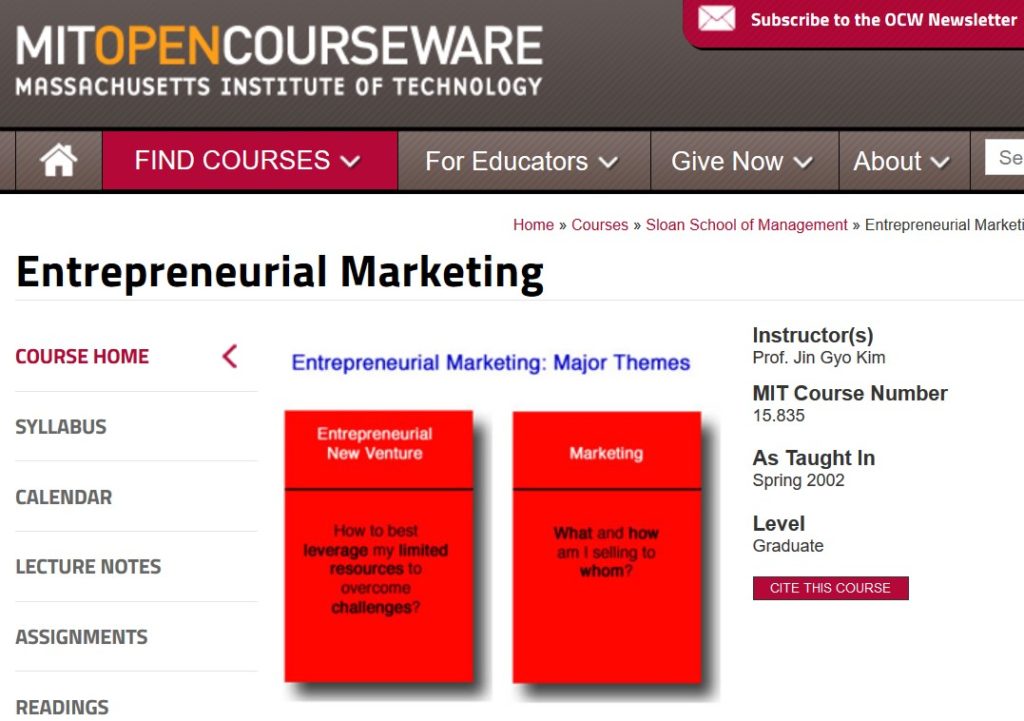 Entrepreneurial Marketing_MIT