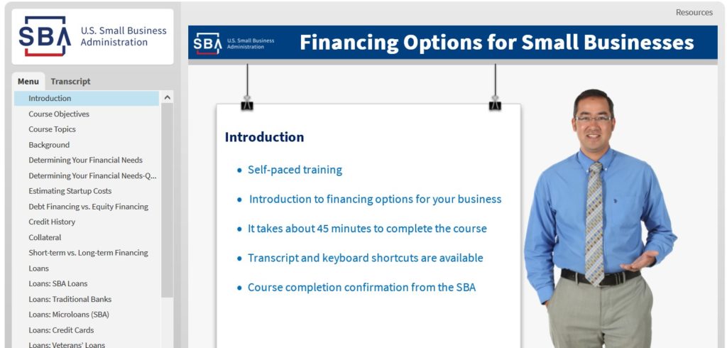 SBA Free Online Course